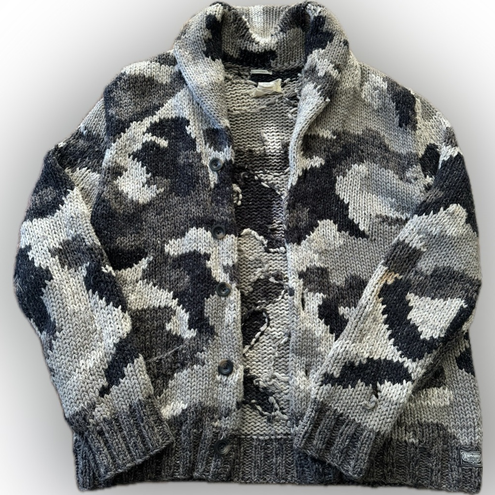 [Special] Ralph Lauren Denim & Supply Camo Shawl Cardigan Military Sweat…